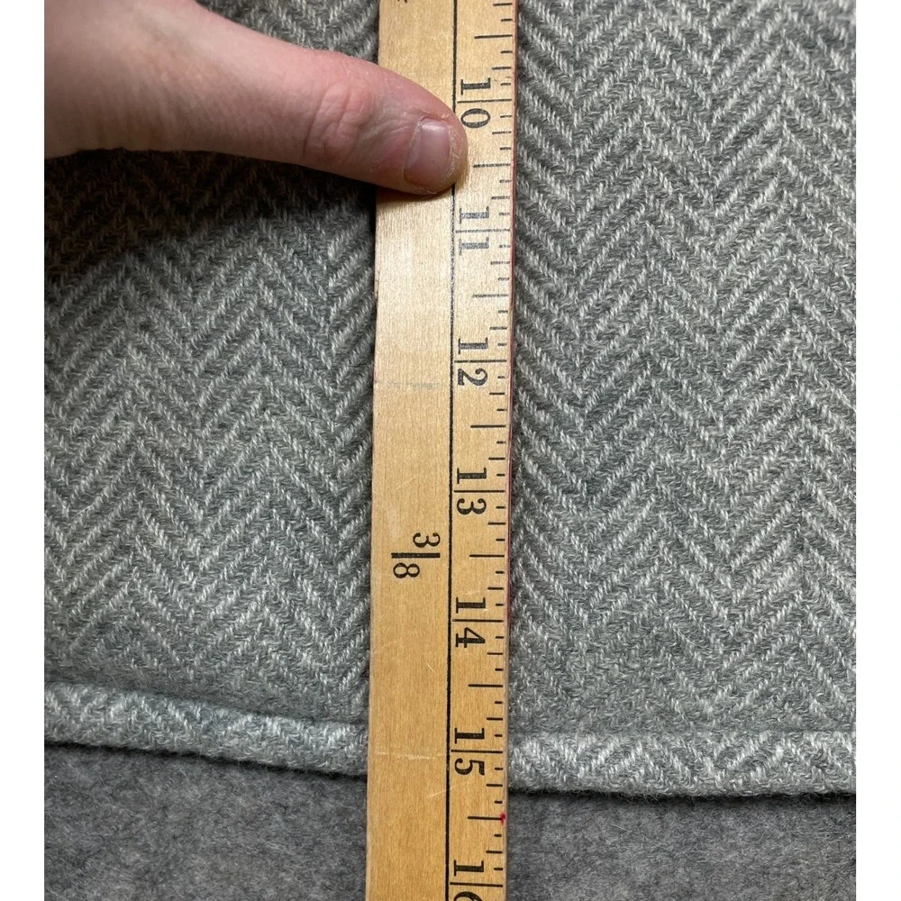 Ralph Lauren Wool Cashmere Herringbone Pillow Cover Gray 20x15